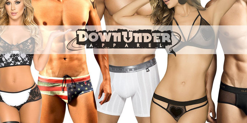 DownUnder Apparel's best selling items of men's and women's underwear, activewear, beachwear, swimsuits, shapewear, costumes and intimate apparel.
