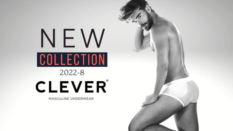 The fabrics of Clever men's underwear include high-stretch microfiber as well as stretch cotton, and the designs vary between brightly colored prints to sheer and semi-sheer versions.