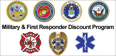We offer 10% discounts to students, military, and first responders!