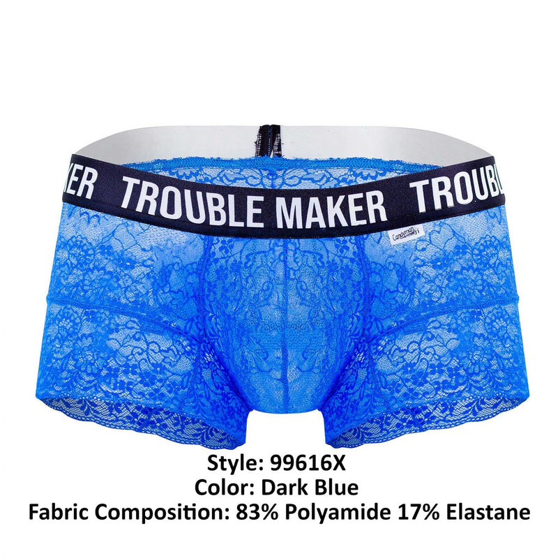 CandyMan 99616X Trouble Maker Lace Trunks Color Dark Blue