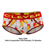 Clever 5340 Matches Piping Briefs Color White