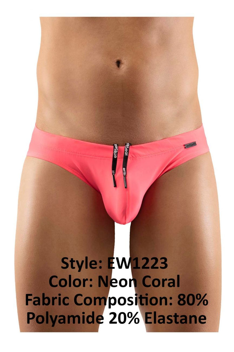 ErgoWear EW1223 X4D SW Swim Briefs Color Neon Coral