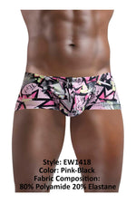 ErgoWear EW1418 FEEL SW Swim Trunks Color Pink-Black