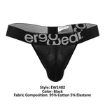 ErgoWear EW1482 MAX COTTON Thongs Color Black