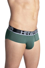 HAWAI 41963 Solid Hip Briefs Color Green