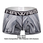 HAWAI 42121 Printed Athletic Trunks Color Black