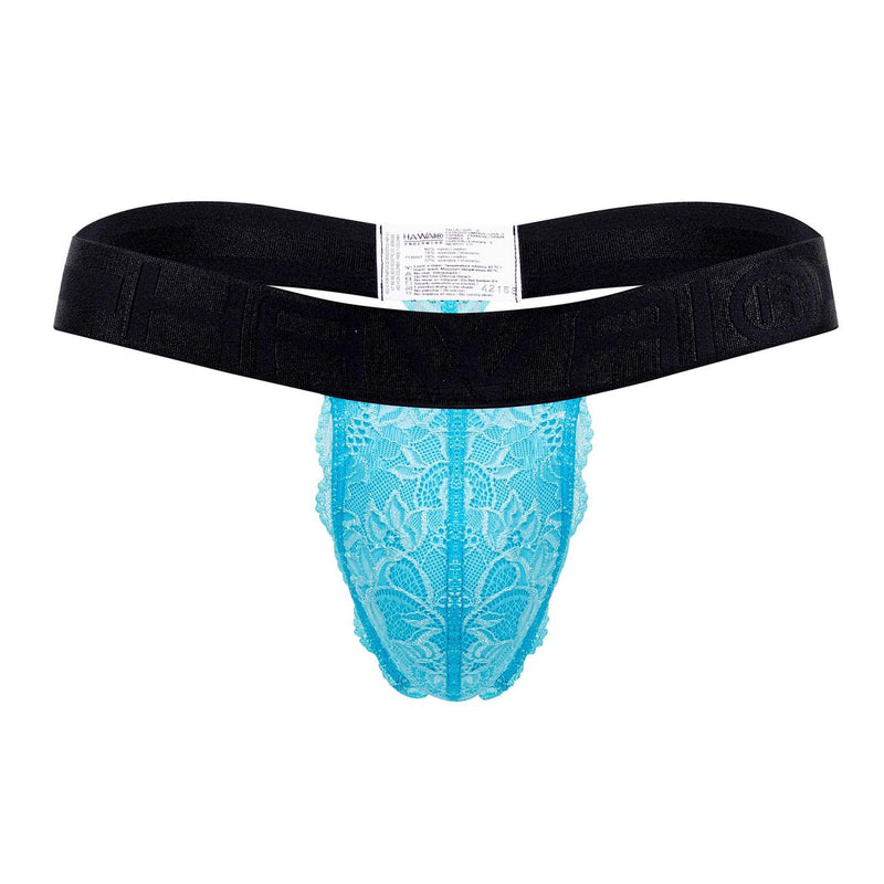 HAWAI 42153 Solid Lace Thongs Color Turquoise