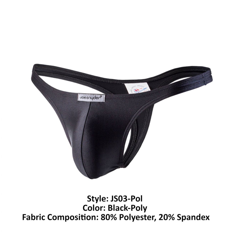 Joe Snyder JS03-Pol Polyester Thong Color Black-Poly