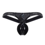 Male Power 409-282 S-naked Criss Cross Thong Color Black-Blue