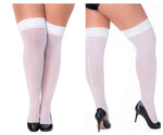 Mapale 1094X Mesh Thigh Highs Color White