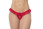Mapale 119 Lace Peek-A-Boo Panty Color Red