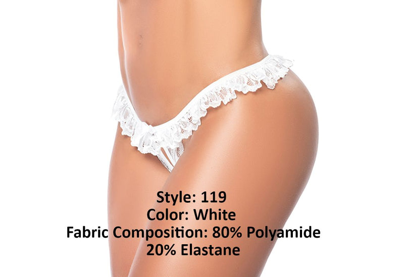 Mapale 119 Lace Peek-A-Boo Panty Color White – D.U.A.
