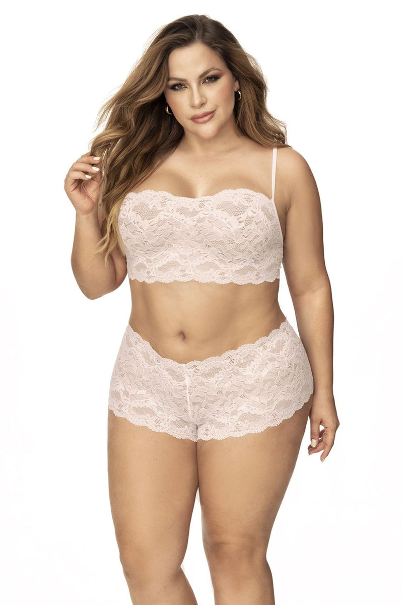 Mapale 206X Panty and Top Lace Set Color Ivory