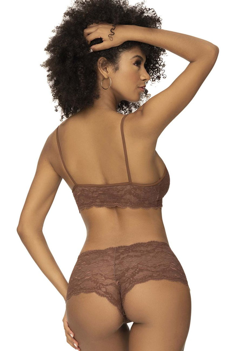 Mapale 206 Panty and Top Lace Set Color Cocoa
