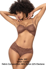 Mapale 207 Panty and Top Lace Set Color Cocoa