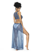 Mapale 47014 Beach Dress Cover Up Color Blue Chambray