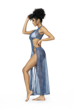 Mapale 47014 Beach Dress Cover Up Color Blue Chambray