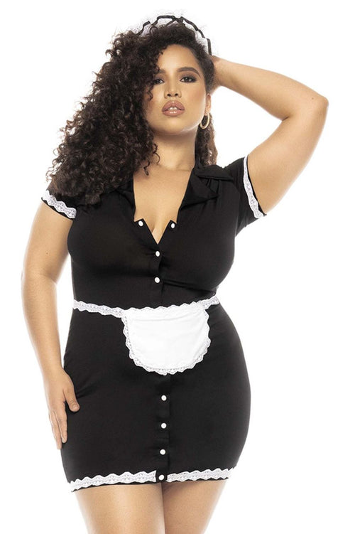 Mapale 60021X Flirty French Maid Costume Plus Color Only Color