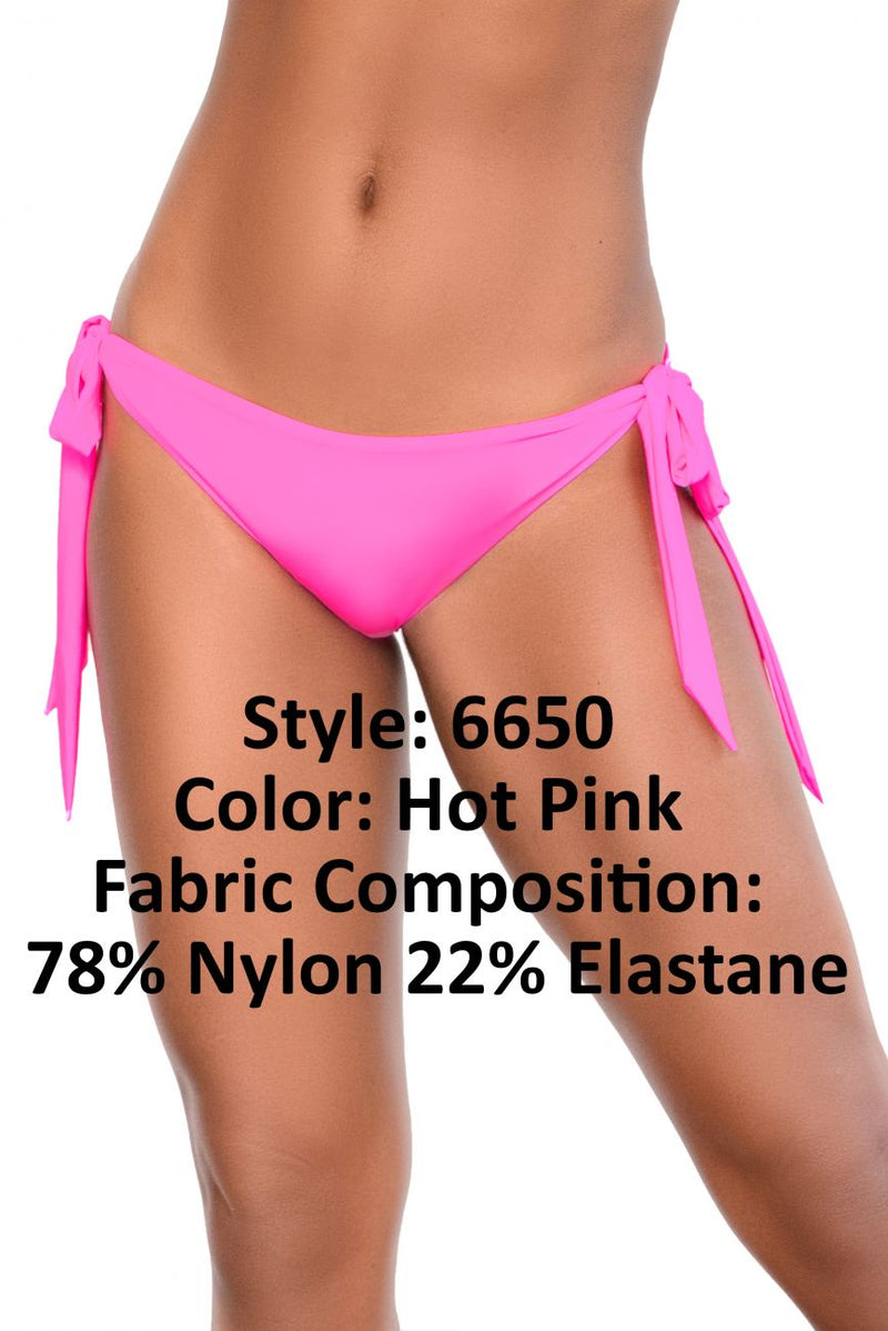 Mapale 6650 Side Tie Bottom Color Hot Pink