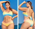 Mapale 6685X Ribbed Two Piece Swimsuit Color Printed