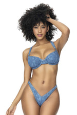 Mapale 67082 Underwired Two Piece Swimsuit Color Blue Chambray