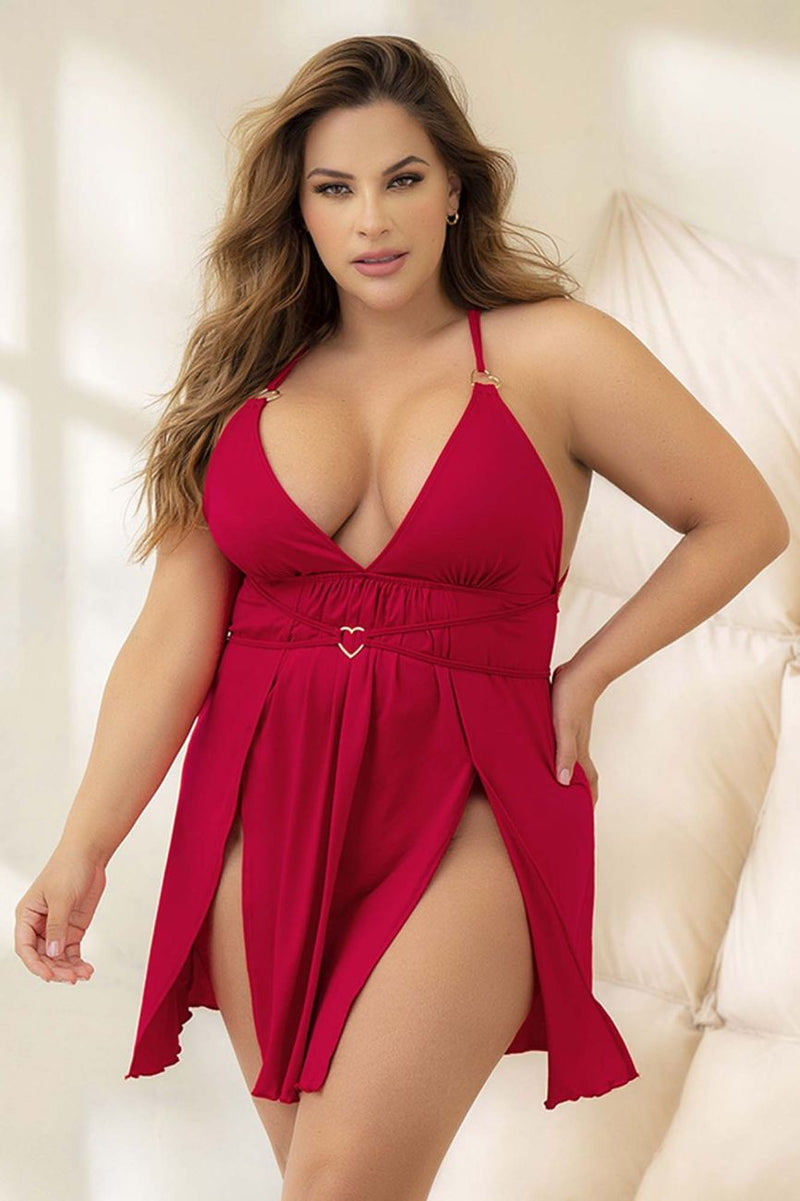 Mapale 7474X Sleep Chemise Color Red