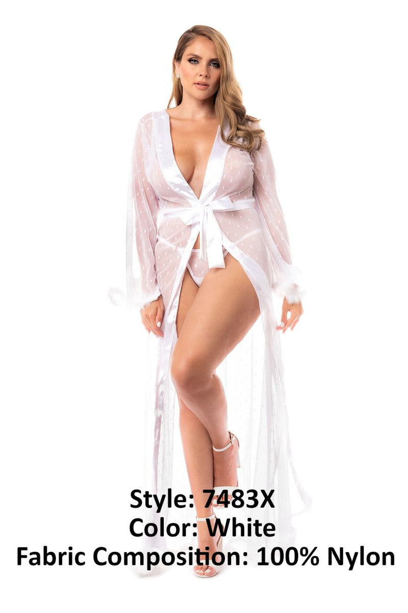 Mapale 7483X Long Robe Color White
