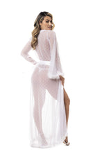 Mapale 7483 Long Robe Color White