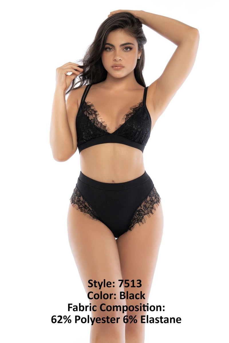 Mapale 7513 Two Piece Pajama Set Top and Shorts Color Black