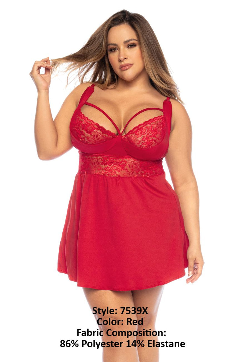Mapale 7539X Sleep Chemise Color Red