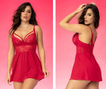 Mapale 7539 Sleep Chemise Color Red