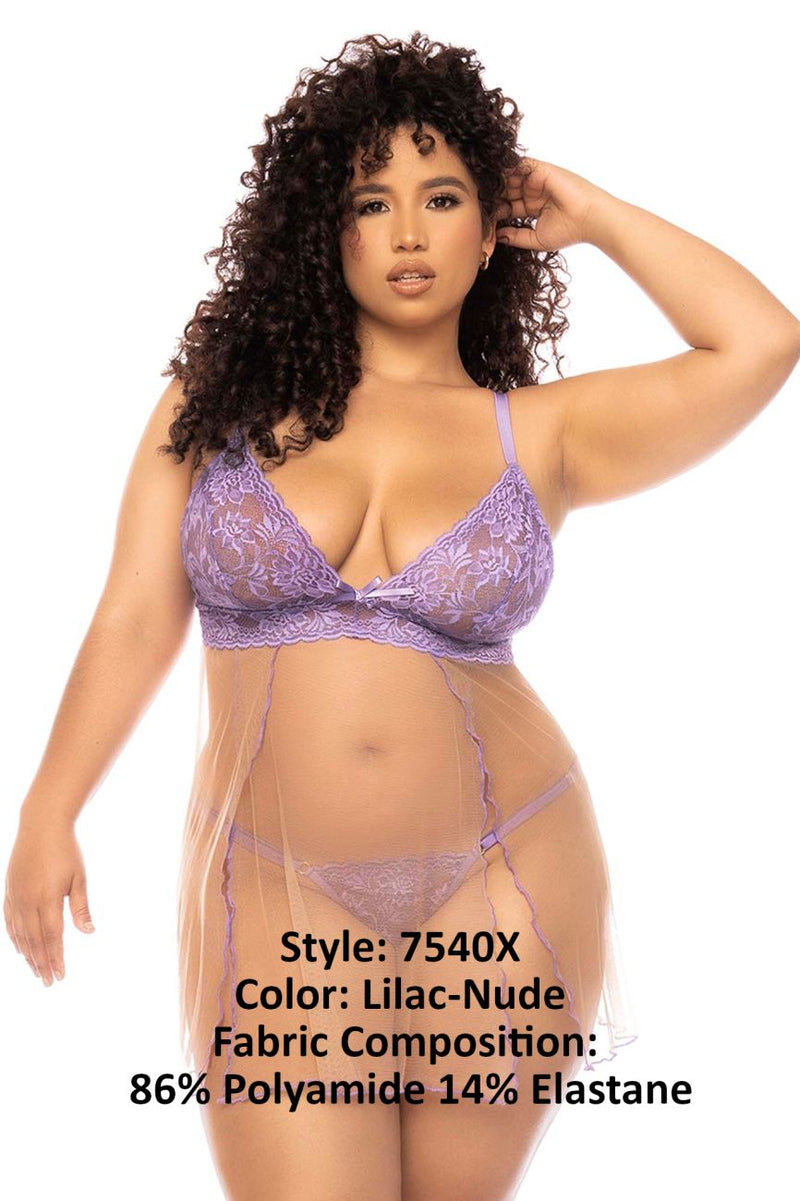 Mapale 7540X Verona Babydoll Plus Color Lilac-Nude