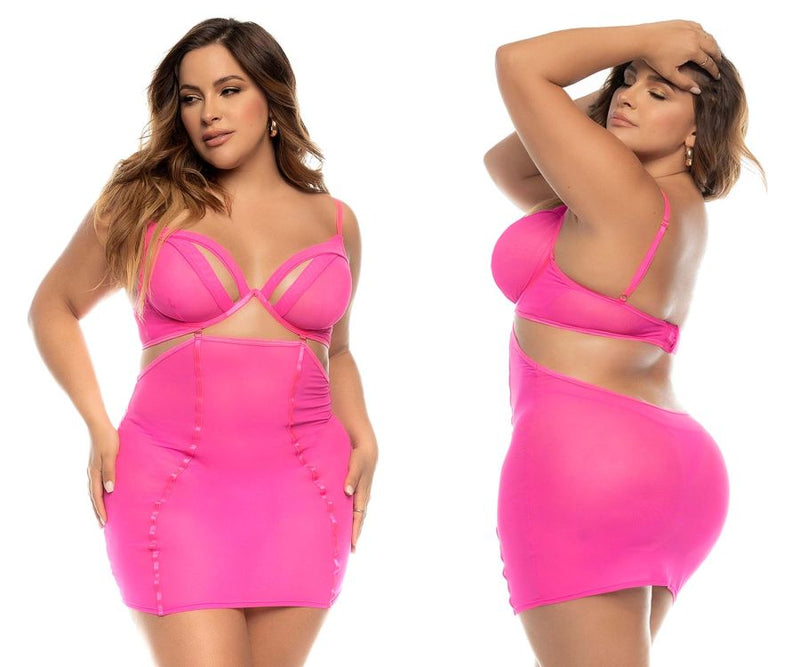 Mapale 7542X Arcadia 2 in 1 Babydoll Plus Color Hot Pink