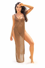 Mapale 77004 Cover up Dress Color Taupe