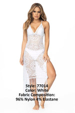 Mapale 77014 Beach Dress Cover Up Color White