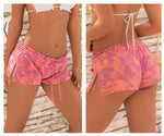 Mapale 7925 Texture Beach Shorts Cover Up Color Pink Print