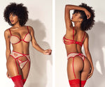 Mapale 8819 Three Piece Set Color Nude-Red