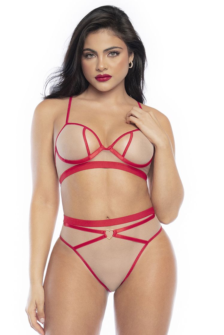 Mapale 8820 Two Piece Set Color Nude-Red
