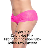 Mapale 90X Lace Boyshort Color Hot Pink