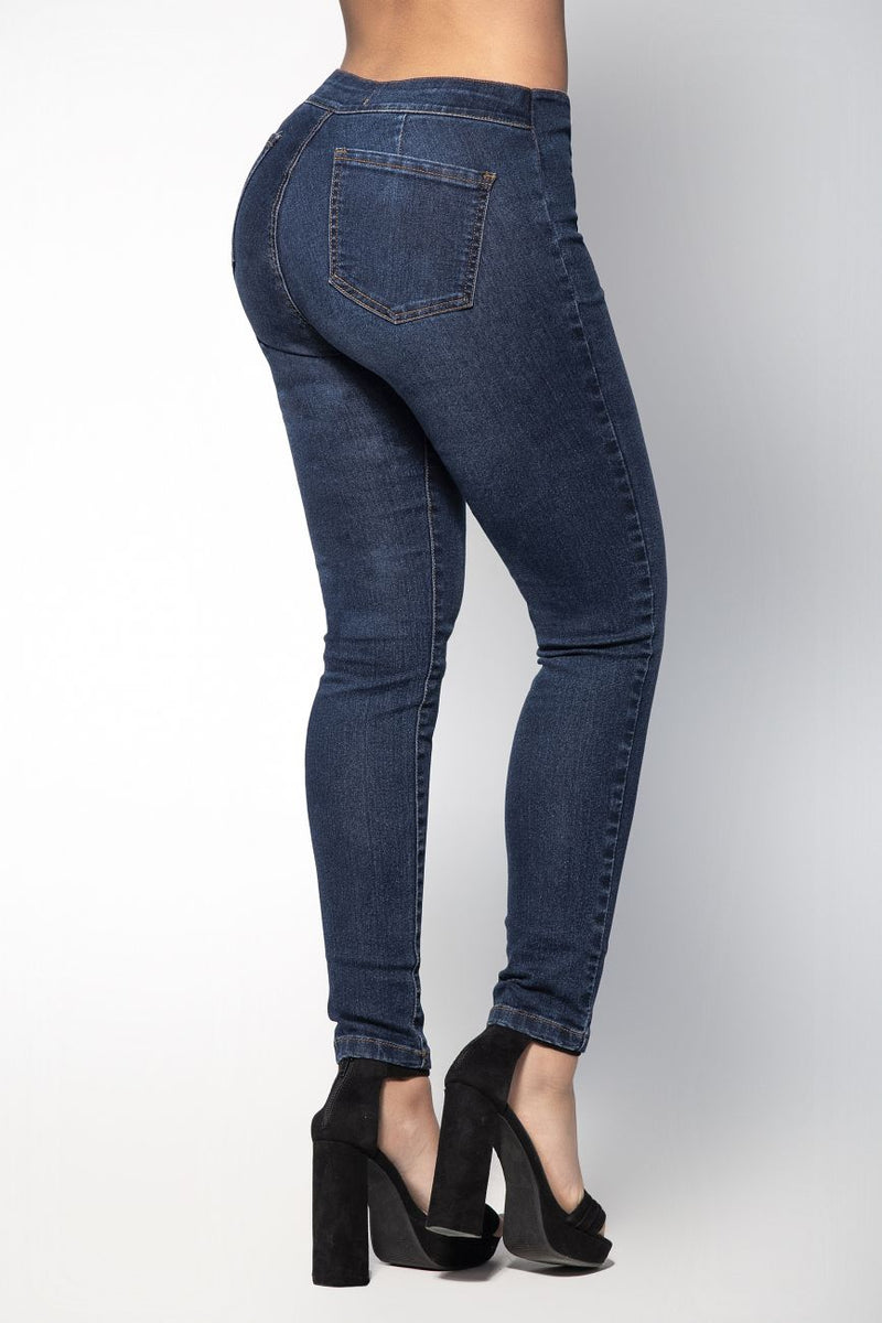 Mapale D1914 Butt Lifting Jeans with Side Zipper Color Blue – D.U.A.