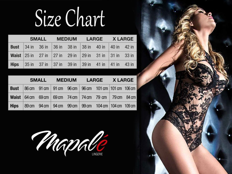 Mapale 207 Panty and Top Lace Set Color Ivory