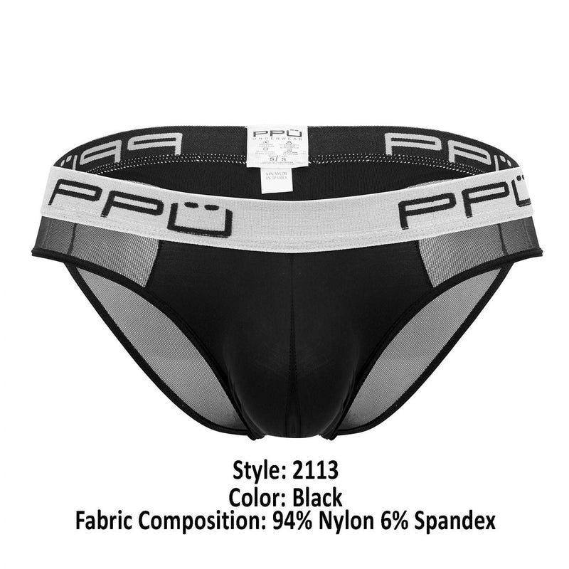 PPU 2113 Mesh Bikini Thongs Color Black