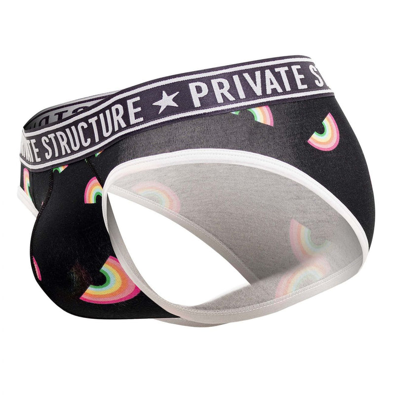 Private Structure EPUX4187 Pride Mini Briefs Color Black Rainbow