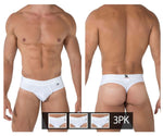 Xtremen 91031-3 3PK Piping Thongs Color White
