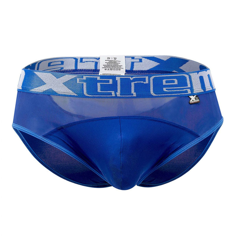 Xtremen 91059 Peekaboo Mesh Briefs Color Blue