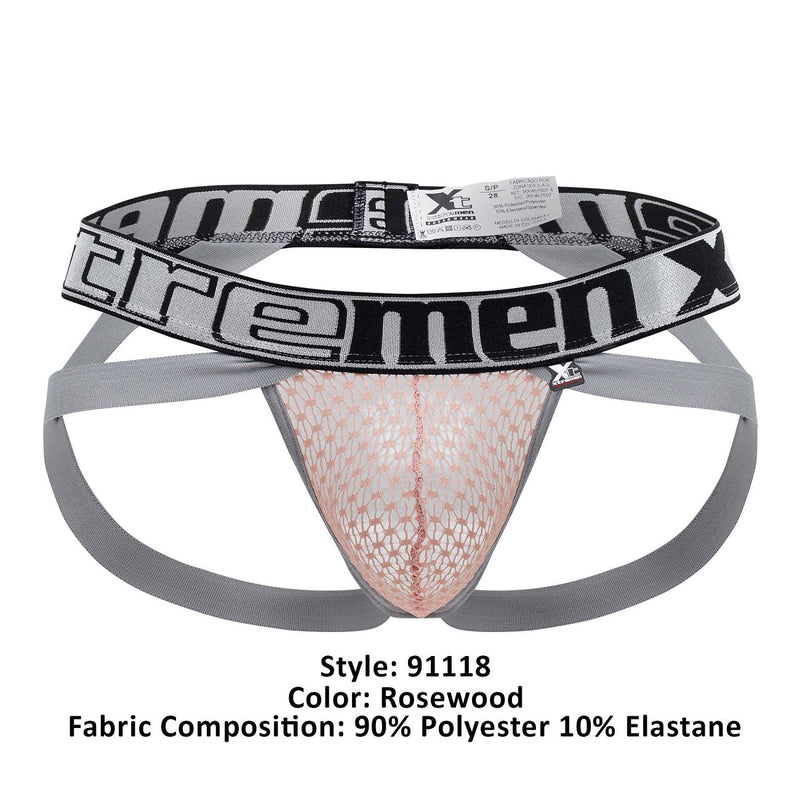 Xtremen 91118 Lace Jockstrap Color Rosewood