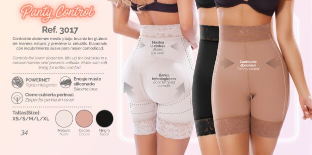 Moldeate 3017 High Waist Butt Lifter Short with Mid and Lower