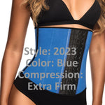 Ann Chery 2023 Latex Sport Workout Waist Cincher Corsetto Colore blu