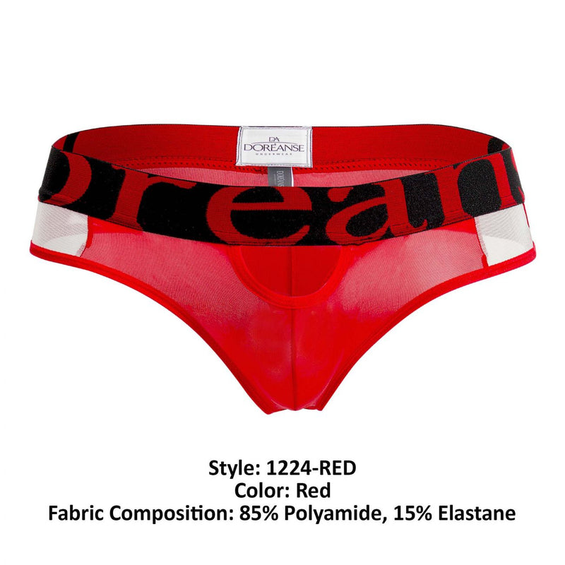 Doreanse 1224-RED Window Thongs Color Red