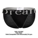 Doreanse 1313-blank geribbelde micromodale bikini-kleur zwart